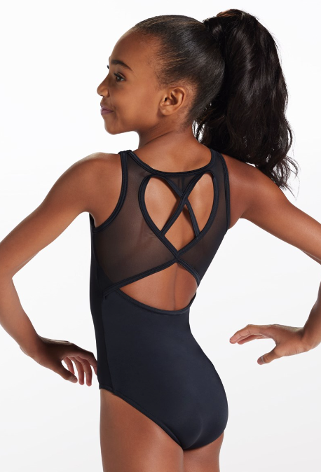 Teal or Black Color Heart Leotard | Tumbling / Acro Intro