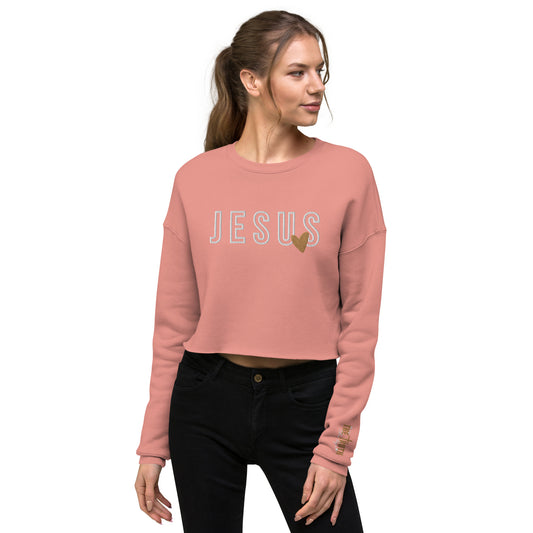 Embroidered Crop Jesus Sweatshirt  | Gear