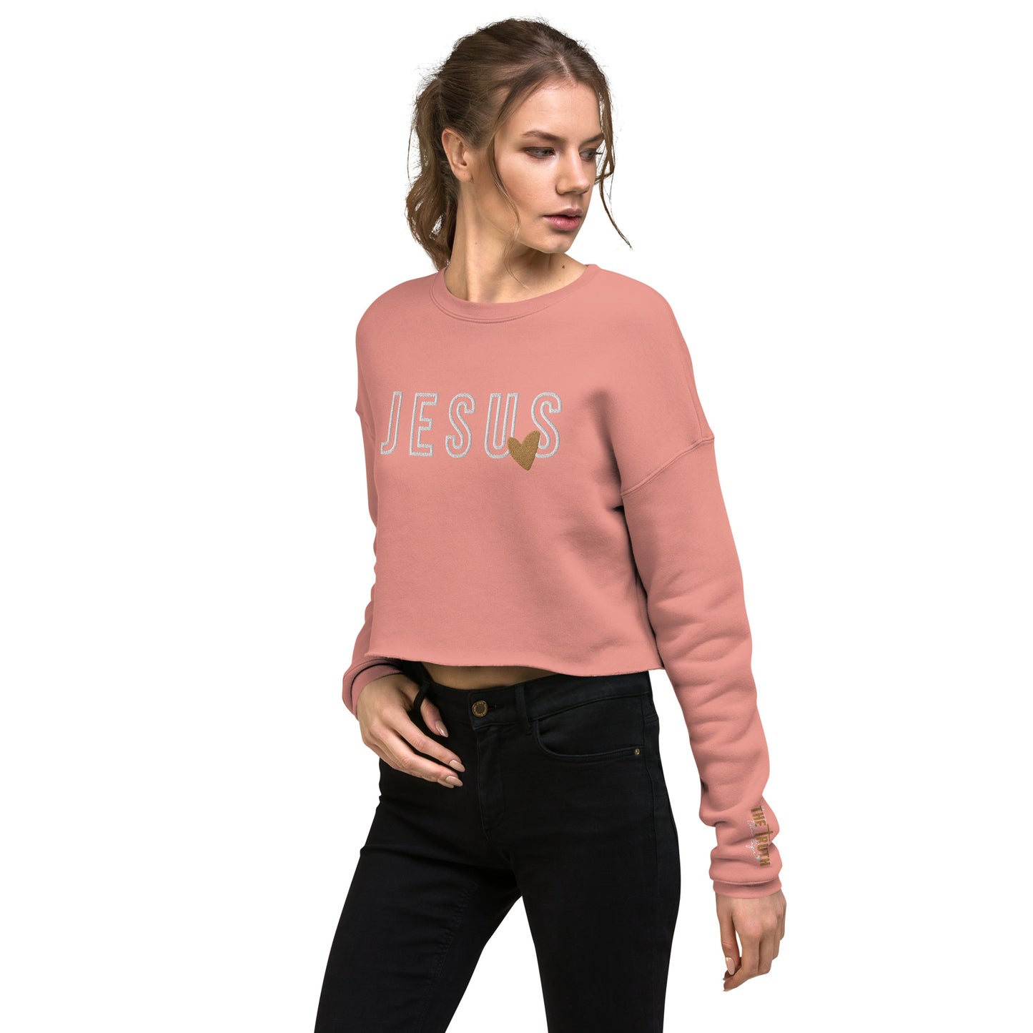 Embroidered Crop Jesus Sweatshirt  | Gear