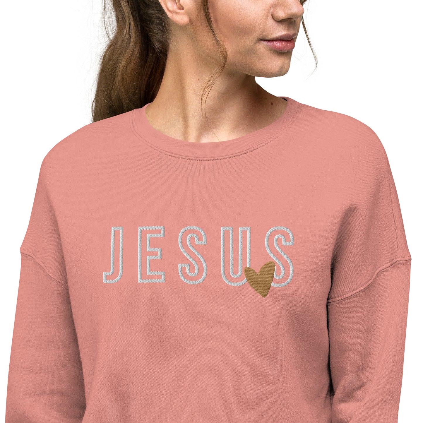 Embroidered Crop Jesus Sweatshirt  | Gear